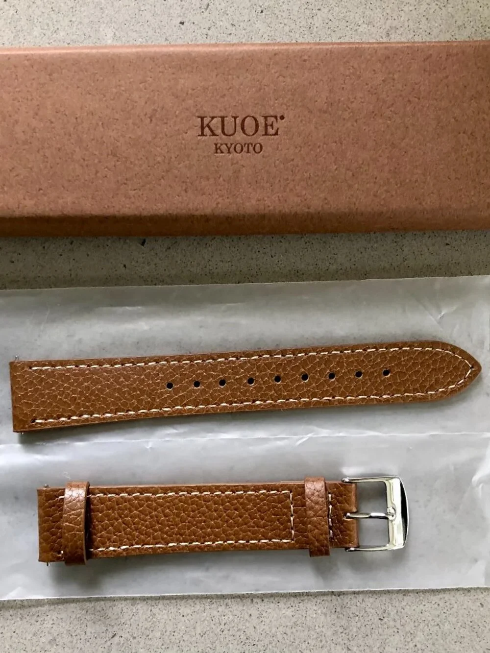 Kuoe Kyoto Watch Strap - Lychee Leather - 18mm